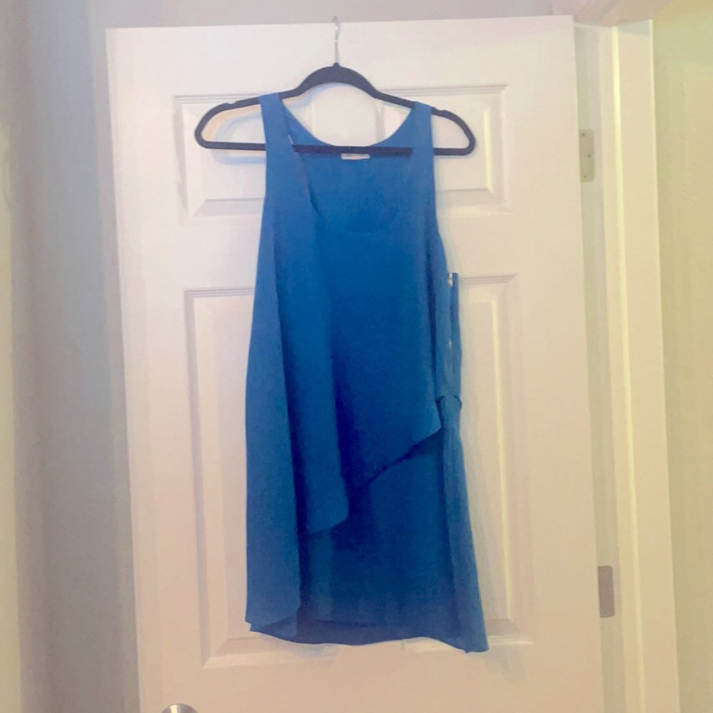 Blue layered mini dress
